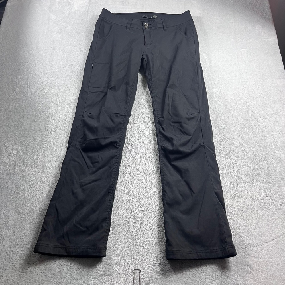 prAna Halle Lined Pant Womens 8 Black Fleece Lined Hiking Outdoor Trousers